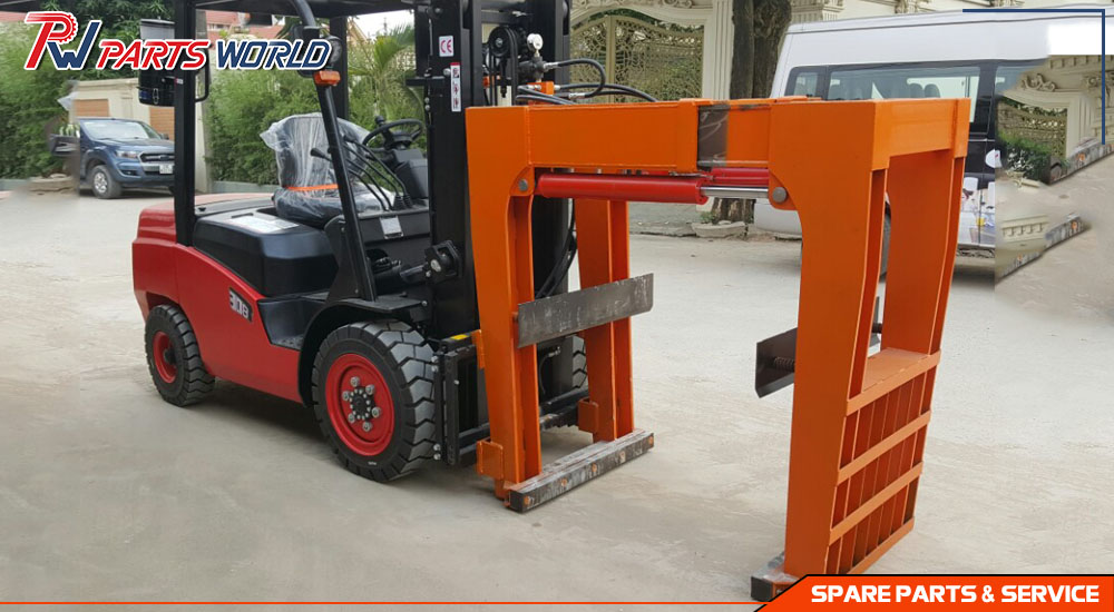 Xe nâng gạch - Bộ công tác kẹp gạch 19 xe nâng chụp gạch 3 tấn