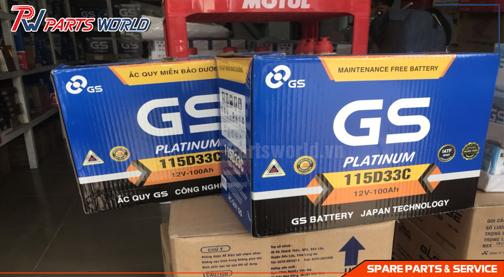 Ắc Quy Xe Nâng Dầu GS Giá tốt