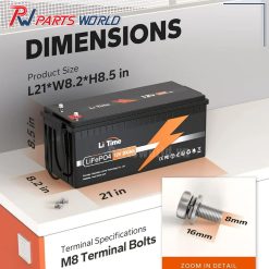 Pin lithium 12v 200ah 11 Pin lithium 12v 200ah Dimen