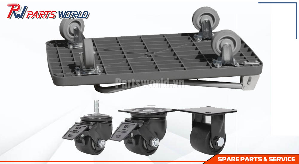 Bánh xe chịu Lực 300kg 21 Bánh xe chịu lực 300kg bằng nhựa có khoá
