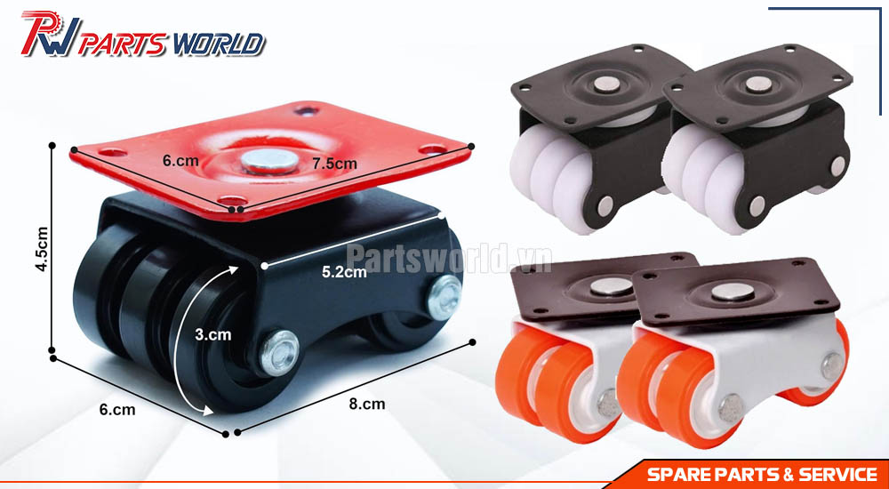 Bánh xe nhựa chịu lực 500kg