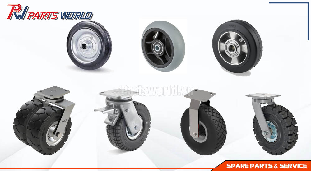 Bánh xe cao su chịu lực 23 Các mẫu bánh xe nâng cao su chịu lực