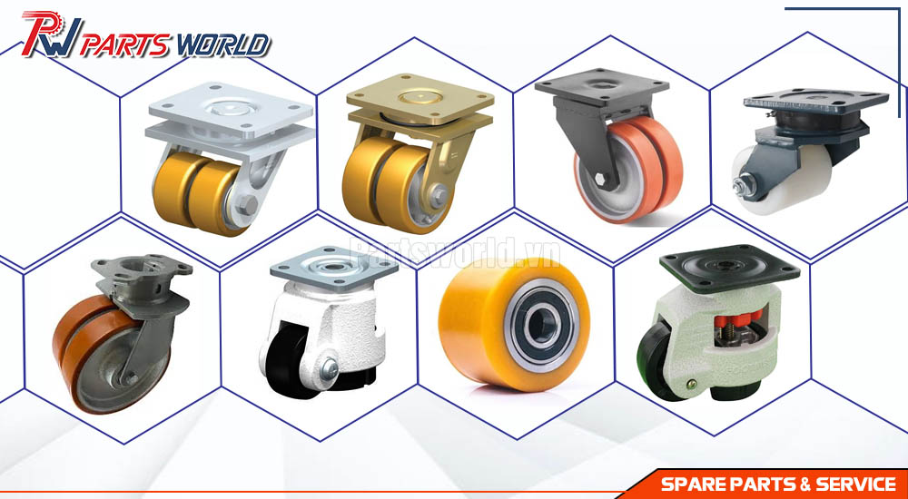 Bánh xe chịu Lực 2000kg 20 Cách mấu bánh xe chịu lực 2 tấn