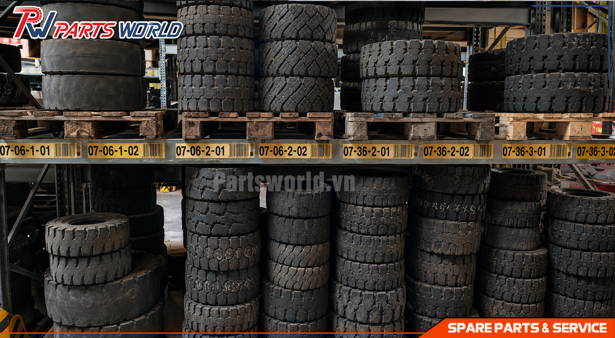 Vỏ Lốp Xe Nâng Cũ 26 Kho vỏ lốp xe nâng cũ