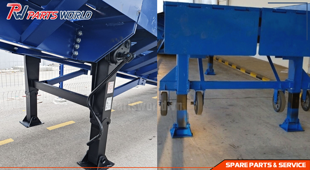 Cầu Dẫn Xe Nâng Container 18 Chân chống cầu dẫn xe nâng container