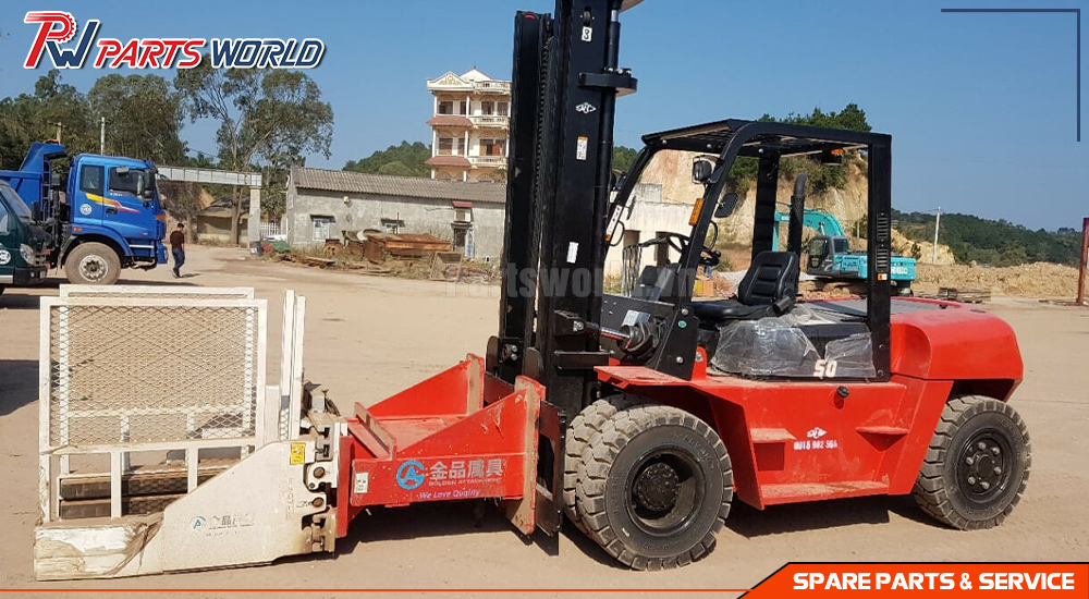 Xe nâng gạch - Bộ công tác kẹp gạch 17 Xe nâng kẹp gạch ngang