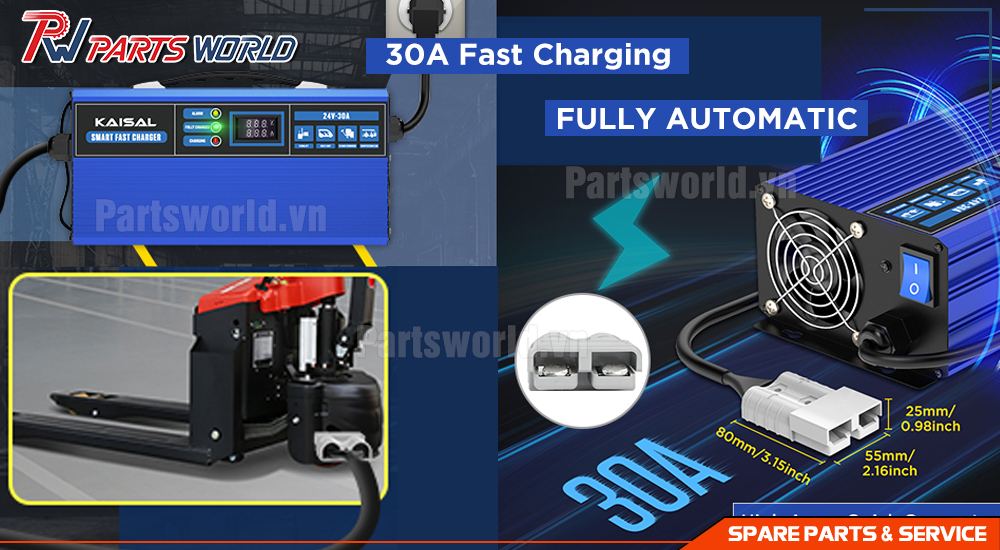 Bộ sạc nhanh xe nâng 24v