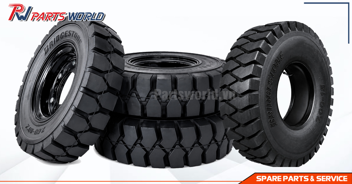 Lốp Bridgestone 700-15 26 Lốp đặc xe nâng Bridgestone 7.00-15