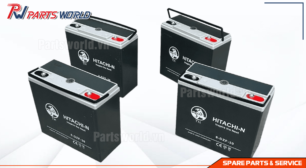 Bình ắc quy xe đạp điện Hitachi 18 Bộ bình ắc quy xe đạp điện Hitachi