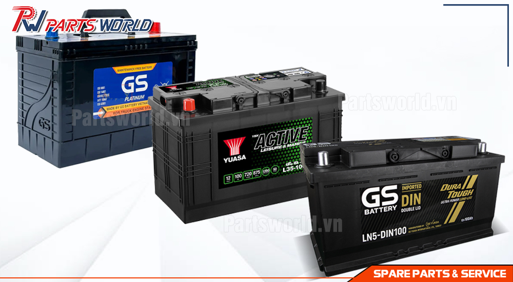Ắc quy GS 100Ah 18 Các loại bình ắc quy GS 100Ah