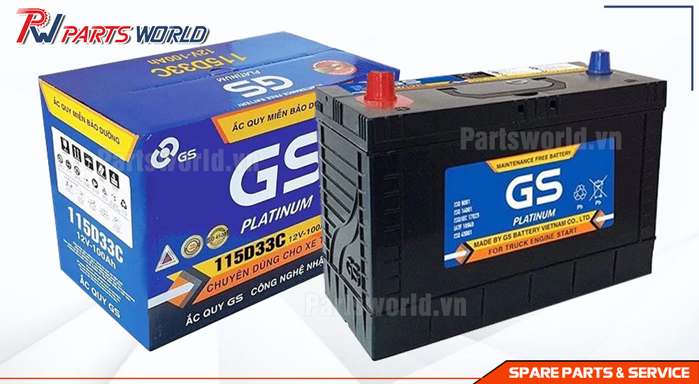 Ắc quy GS 100Ah 19 Giá bình ắc quy GS 100Ah