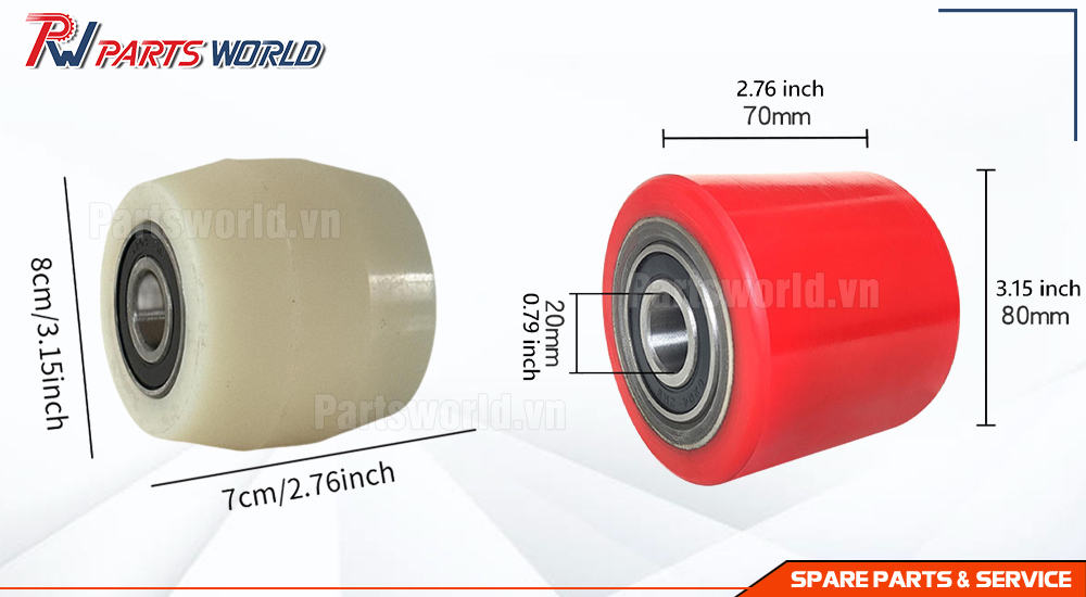 Bánh xe nâng tay thấp 16 Kích thước bánh xe nâng tay thấp
