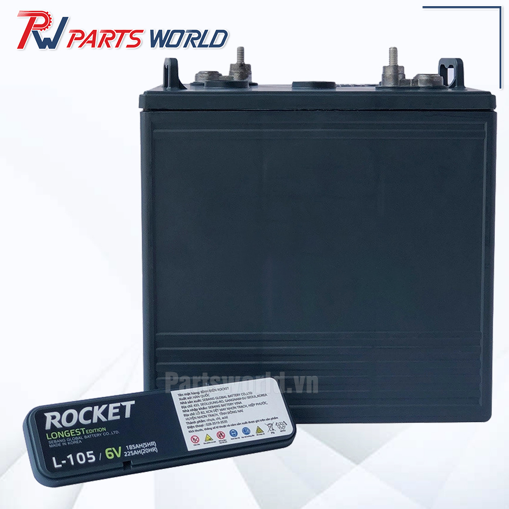 Bình Ắc quy Rocket L 105 4 Bình Ắc quy Rocket L 105 6V 225Ah