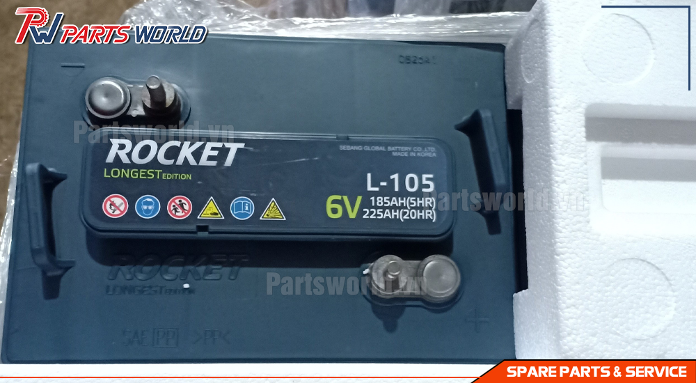 Bình Ắc quy Rocket L 105 16 Ắc quy Rocket L 105