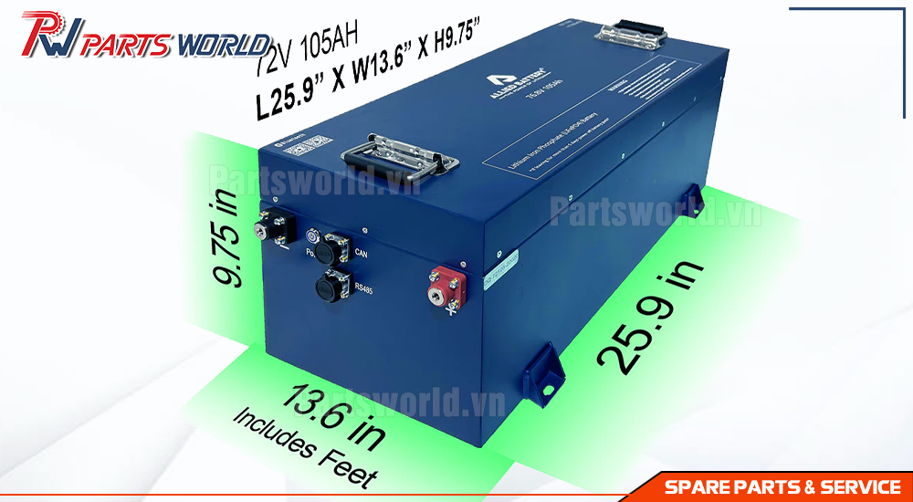 Pin 72V 100Ah 12 Kích thước Pin lithium 72V 100Ah xe điện