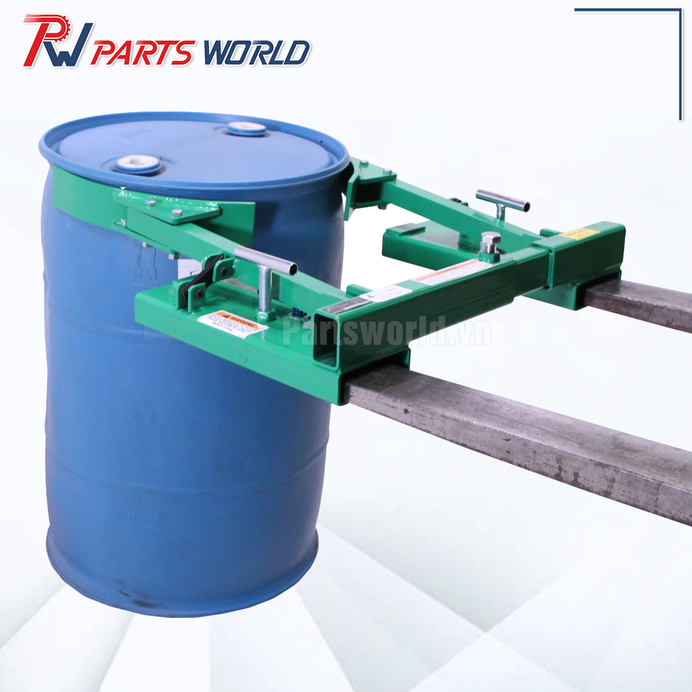 Xe nâng thùng phi (Drum Handler) 10 Forklift Drum Attachment bộ kẹp phi xe nâng