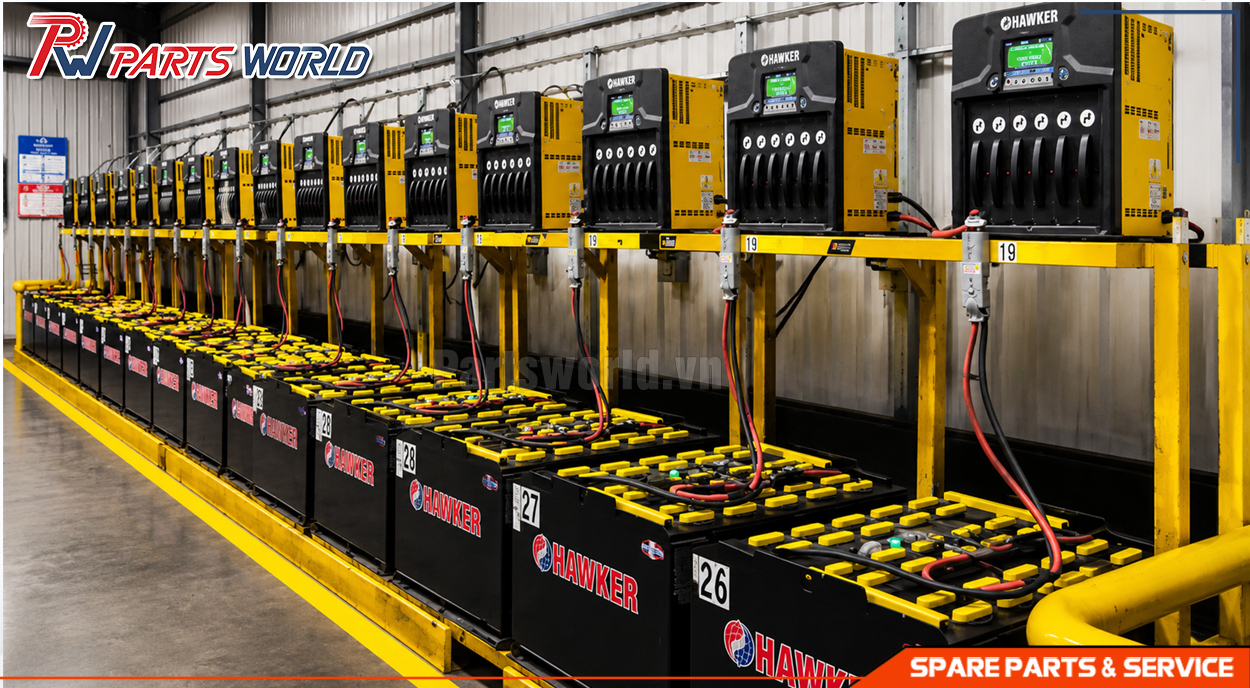Ắc quy xe nâng Hawker 33 Kho ắc quy xe nâng Hawker