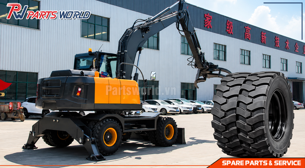 Lốp máy xúc đào, vỏ xe cuốc 34 Lốp máy xúc đào