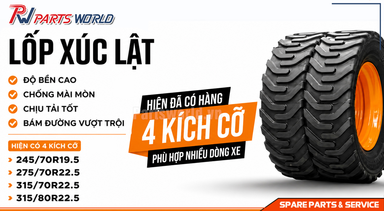 Lốp máy xúc đào, vỏ xe cuốc 26 Một số mẫu lốp máy xúc
