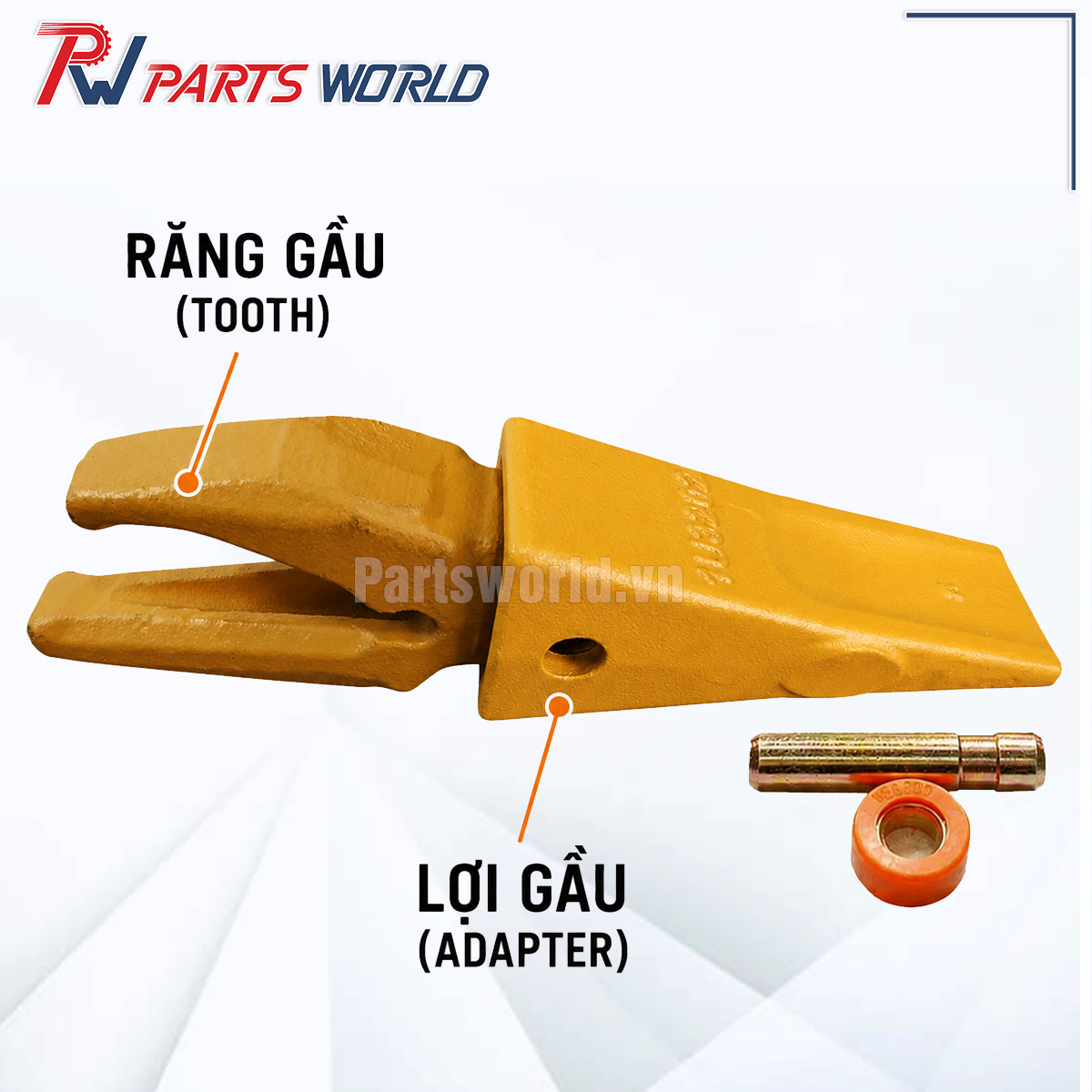 Lợi Gầu Máy Xúc Đào 7 Phân biệt Lợi gầu và Răng gầu