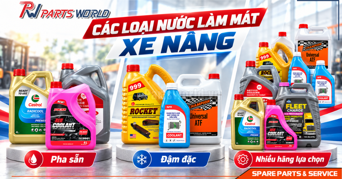 Các loại nước làm mát xe nâng
