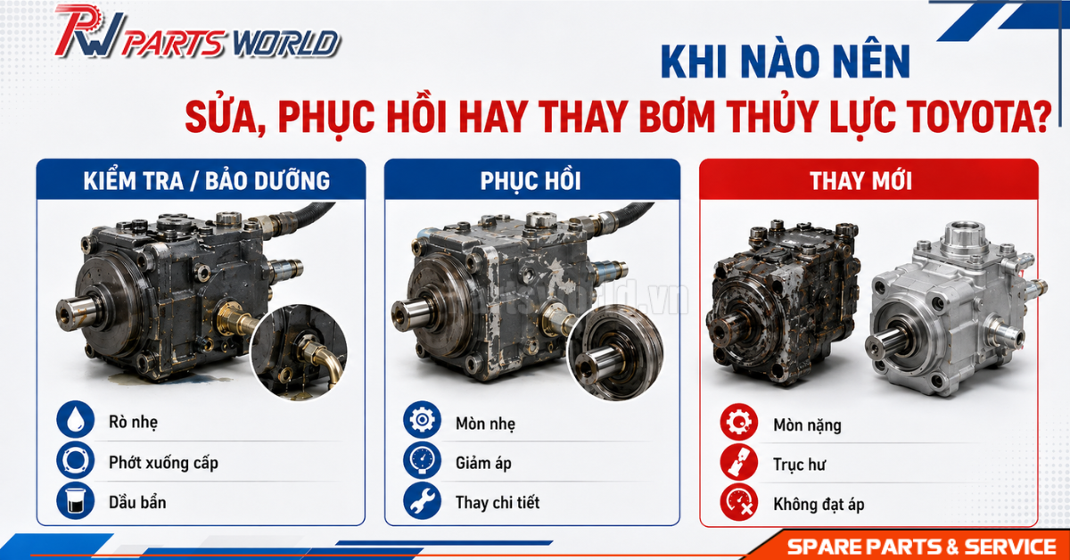 Bơm thủy lực xe nâng Toyota 17 Khi nào nên thay bơm thủy lực xe nâng Toyota