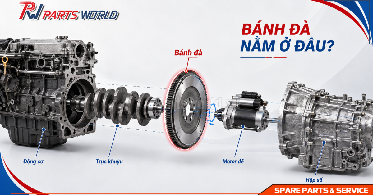 Vị trí của bánh đà xe nâng