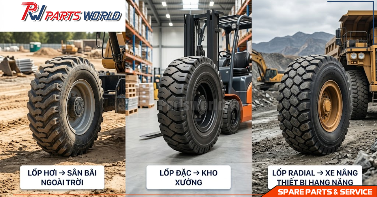 Lốp xe nâng 1200-24 19 Các loại lốp xe nâng 1200-24