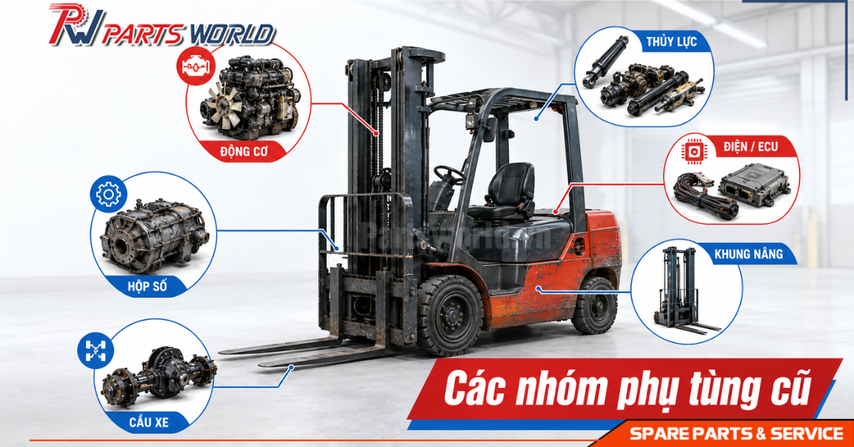 Các nhóm phụ tùng xe nâng cũ