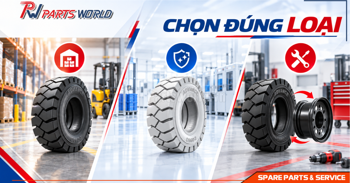 Lốp xe nâng Advance 19 Cách chọn loại lốp xe nâng Advance phù hợp môi trường sử dụng