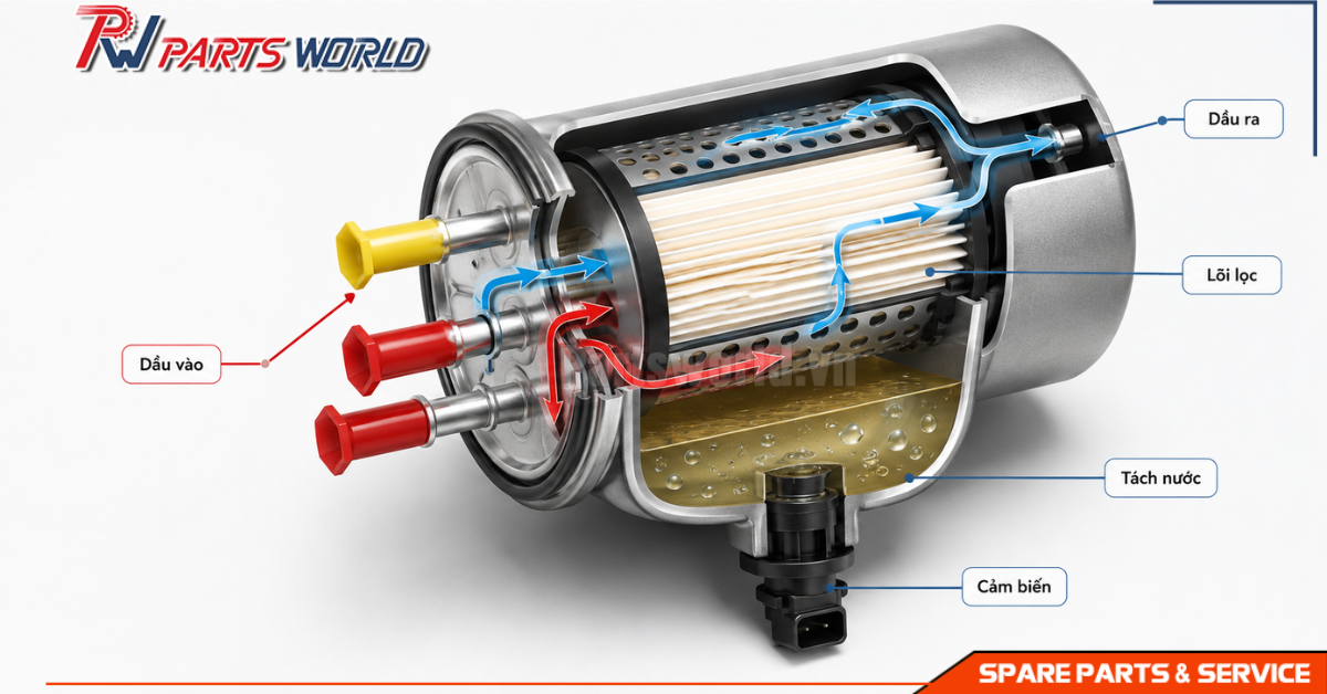 Cấu tạo lọc dầu diesel