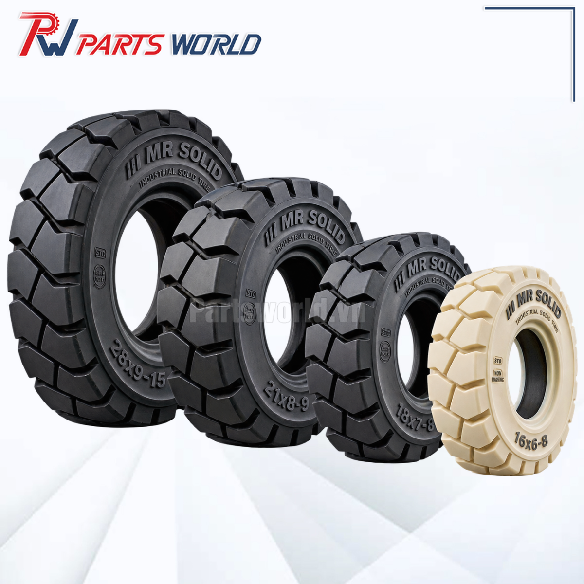 Lốp xe nâng Mr Solid 3 Lốp xe nâng Mr Solid