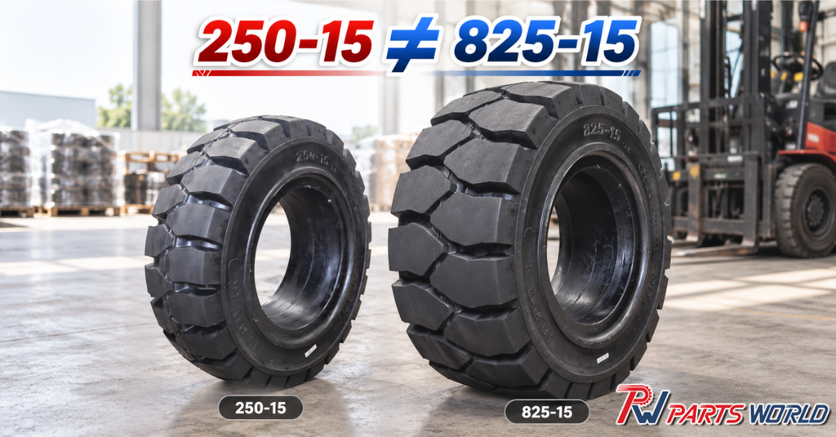 So sánh lốp xe nâng 250-15 và 825-15